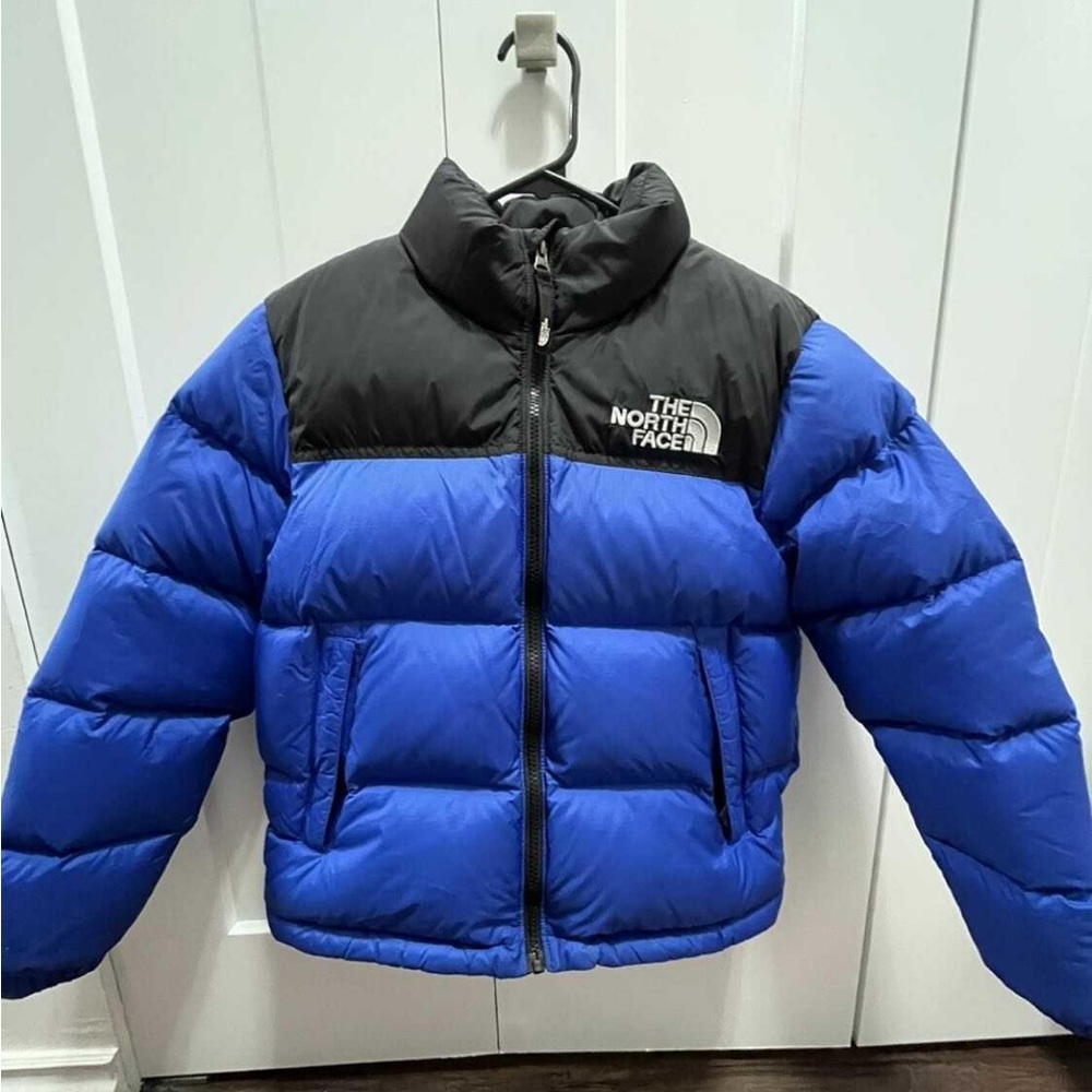 The North Face 1996 Kids Blue and Black Puffer